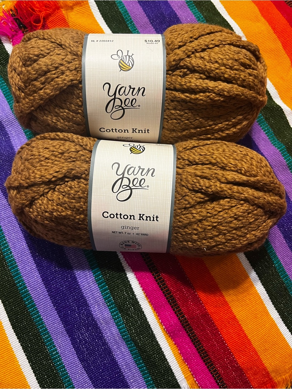 Yarn Bee Cotton Knit Yarn - Ginger- NWT